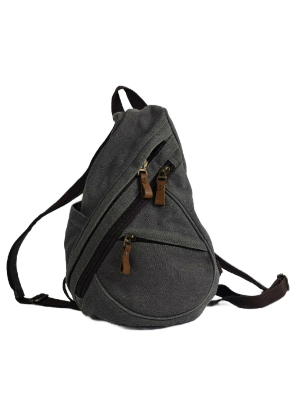 Lovevook Gray Canvas Unisex Backpack